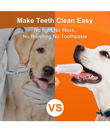 100Pcs Dog Teeth Cleaning Finger Wipes | Pet Dental Care | Freshen Breath, Reduce Plaque & Tartar | No Brushing Required - Buy Online on GoSupps.com