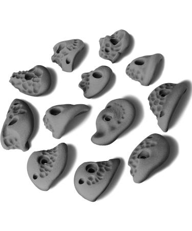 ALPIDEX 12L Climbing Holds - Medium-Deep Undercuts Grey Stone Handle Grips for Indoor & Outdoor Climbing - International Shipping Available - Buy Online on GoSupps.com
