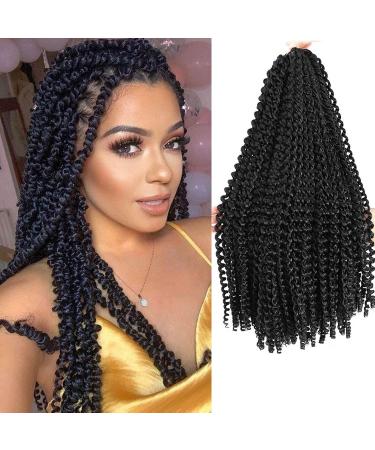 Passion Twist Hair 18 Inch 6 Packs Water Wave Braiding Hair for Butterfly Locs Passion Twists Bohemian Braiding Hair Extensions (18 Inch 6 Packs 1B) 18 Inch (Pack of 6) 1B