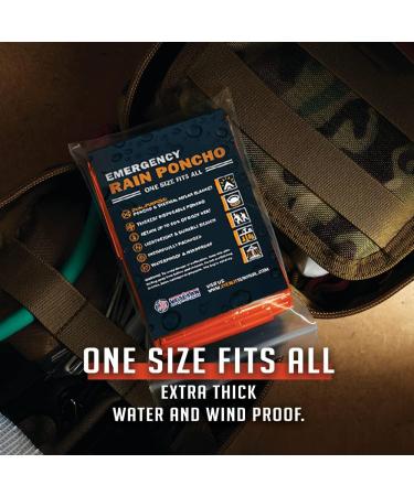 Everlit Survival Rain Poncho & Mylar Space Blanket - Retain 90% Body Heat - Emergency Camping Gear - Buy Online on GoSupps.com