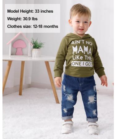 SOLOYEE Baby Boys 2 Pcs Outfits Set, 18-24 Months, Army Green - Kid Fashion Clothes - Buy Online on GoSupps.com