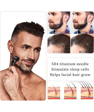 2-Pack Dermaroller 0.5mm for Beard Growth & Anti-Aging | Microneedling Roller & Beauty Bar for Facial Skin Care - Buy Online on GoSupps.com