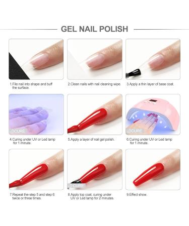 PEACECOLOR Gel Polish Base and Top Coat 10ml x 2 Base Coat No Wipe Gel Top Coat Shine Finish and Long Lasting Soak Off UV Nail Lamp Gel A2 - Buy Online on GoSupps.com