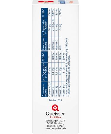 Double Heart Coenzyme Q10 + B Vitamins with Zinc & Vitamins B6 B12 C - Immune Support - 60 Capsules - Buy Online on GoSupps.com
