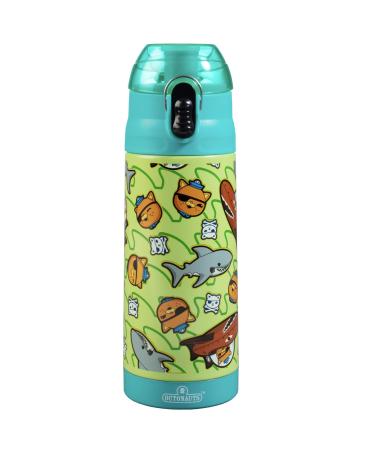 Octonauts Stainless Steel 13 oz Teal Insulated Lunch Water Bottle for Boys or Girls - Easy to Use for Kids - Reusable Spill Proof BPA-Free  From Hit Show Above and Beyond