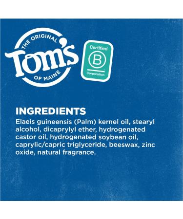 Tom's of Maine Natural Deodorant for Men - Rugged Coast, Plastic-Free, Aluminum-Free, 3-Pack (2 oz Each) - Buy Online on GoSupps.com