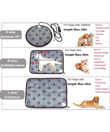Adjustable Pet Heating Pad for Dogs and Cats | Electric Heated Bed with Timer | Chew Proof and Easy to Clean | 34X21 inch - Buy Online on GoSupps.com