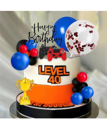 UFROMSKY 28pcs Video Game Cake Topper Headset Cake Topper Game Console Controller Cake Topper with Colorful Balls Trophy balloons for Video Game Themed Party Boys Teens Birthday Party - Buy Online on GoSupps.com