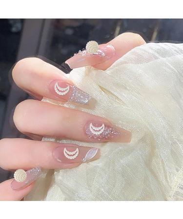 WLLHYF 480 Pcs 3D Nail Charms Assorted Colorful Multi Shapes Pearl Charms Heart Flower Bow Star Mixed Applique Cute Hollow Beads Manicure Decoration for Nail Art DIY Crafts Jewelry Accessories - Buy Online on GoSupps.com