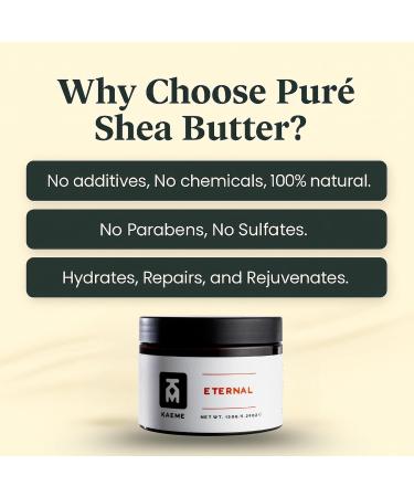 Kaeme.com Eternal Whipped Shea Body Butter For Whole Body Hand Hair Face For Women & Men Restore Nourish Deep Moisturizer for Dry Skin Handmade from Raw Organic Shea Coconut Oil(10.5oz/300g jar) ETERNAL 10.5 Ounce (Pa  - Buy Online on GoSupps.com