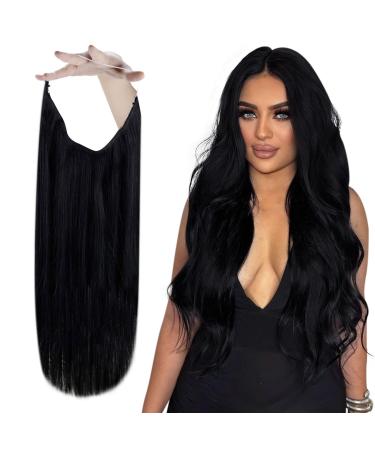 Vivien Black Wire Extensions Real Hair Extensions Real hair with wire black real hair Wire Extensions Hair Anlacification #1 12 inch/30cm 80g 30cm 3-1 Wire #1 - Buy Online on GoSupps.com
