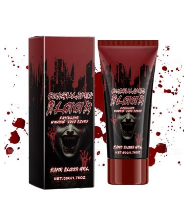 Generisch Stage Blood Gel Blood Gel | Fake Blood Halloween 1.76oz Realistic Blood Gel for SFX Special Washable Makeup for Nosebleeds Stage Costume