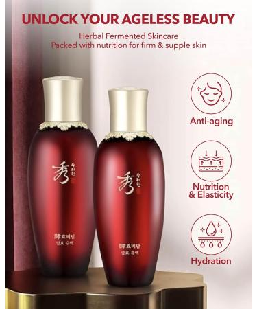 Sooryehan Hyobidam Fermented Toner 5.1fl oz - Korean Skin Care | Nourishing Hydrating Toner with Wild Ginseng | Firm Skin by LG Beauty - Buy Online on GoSupps.com
