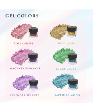 Dazzle and Delight: Secret of Pharaoh Glitter Gel Set 6 Vibrant Colors for Parties & Festivals Long Lasting Sparkles - Buy Online on GoSupps.com