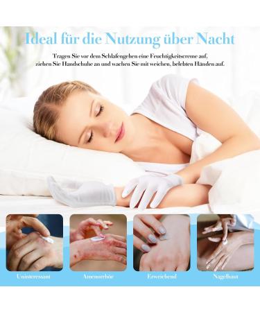 Vegcoo 11 Pairs of 100% Cotton White Gloves | Soft Flexible & Reusable Protective Gloves for Dry Hands Neurodermatitis Moisturizer & Jewelry Control | International Shipping - Buy Online on GoSupps.com