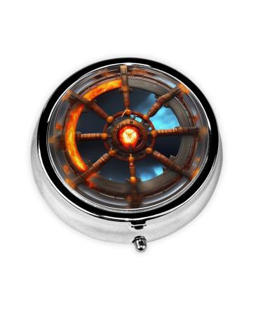 Yin Yang Shieldround Pill Box 3 Compartment Round Pill Box Organizer #Portable Travel Pill Box for Traveling.