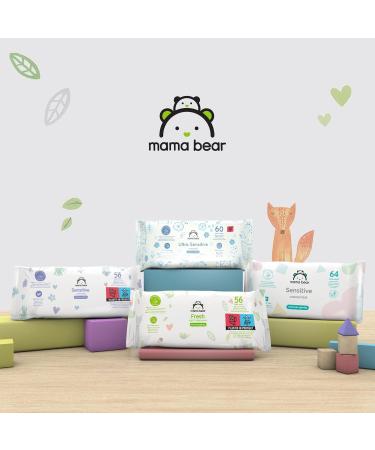 Mama Bear Fresh Baby Wipes - Aloe Vera 336 Count (6 Packs) | Amazon Brand Eco-Friendly & Gentle for Baby's Skin - International Shipping Available - Buy Online on GoSupps.com