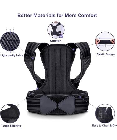 Adjustable Posture Corrector for Men and Women - XL Size | Back Brace for Shoulder Support, Hunchback Prevention, Posture Improvement, and Back Pain Relief - Buy Online on GoSupps.com