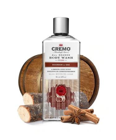 Cremo Bourbon & Oak Body Wash 16 Fl Oz (2-Pack) - Distillers Spice, Fine Bourbon & White Oak Blend - Buy Online on GoSupps.com