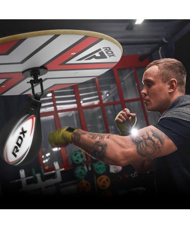 RDX Speed Bag Boxing Ball Kit | Genuine Leather Dodge Striking Set | Heavy Duty Swivel Mount for MMA Muay Thai Punching Fitness Workout | Martial Arts Training Home Gym Equipment Speedball Yellow - Buy Online on GoSupps.com