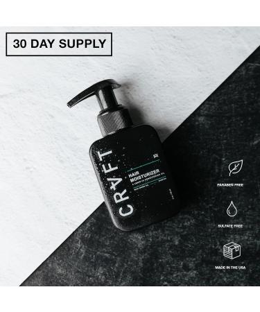 CRVFT Daily Leave-in Conditioner for Men | 30 Day Oil Supply | Hair Moisturizer & Oil for Dry/Damaged Hair | 3oz Scented Hair Care - Buy Online on GoSupps.com