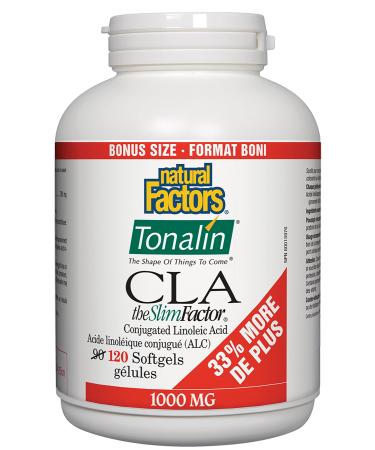 Natural Factors - CLA Tonalin 1000 mg BONUS SIZE 120 softgels