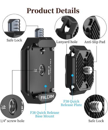 ULANZI F38 Camera Quick Release Plate - 1/4 to 3/8 Screw Thread - QR Plate for Sony Canon DSLR Stabilizer Slider Monopod - Buy Online on GoSupps.com