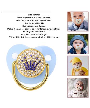 Ultra-Light Silicone Baby Pacifier | Soft Bling for Newborns (6-18 Months) | Expert Pediatric Design (M Blue) - Buy Online on GoSupps.com