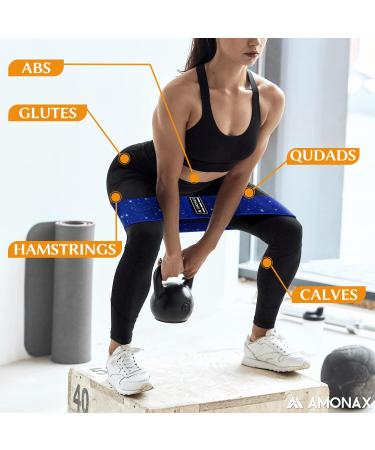 Amonax Fabric Resistance Bands for Women - Glute Bands for Squat Exercise - Purple - Buy Online on GoSupps.com