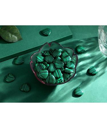 MAIBAOTA Malachite Healing Crystals Gemstones Pocket Gifts Heart-Shaped Nature Spiritual Energy for Women Men Reiki Divination Balancing Yoga Meditation 10PCS - Buy Online on GoSupps.com