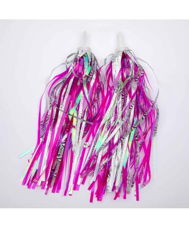 U-LIAN Kids Bicycle Tassel Ribbon Streamers - Shiny Pink 2pcs | Easy Attach to Bike Handlebars - Buy Online on GoSupps.com