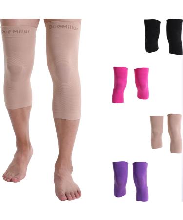 Doc Miller Knee Braces for Knee Pain Women & Men  1 Pair Knee Compression Sleeve for Meniscus Tear  ACL  Arthritis  Joint Pain Relief  Running  Hiking - Knee Sleeve Beige Medium (1 Pair) - Buy Online on GoSupps.com