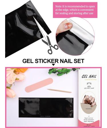 Kalolary 20PCS Nail Gel Polish Strips Full Wraps Nail Polish Stickers Cured Gel Nail Strips Self-Adhesive Gel Nail Wrap Stickers Decals with Nail File and Stick(UV/LED Lamp Required) (NJTZ-NG200266) - Buy Online on GoSupps.com