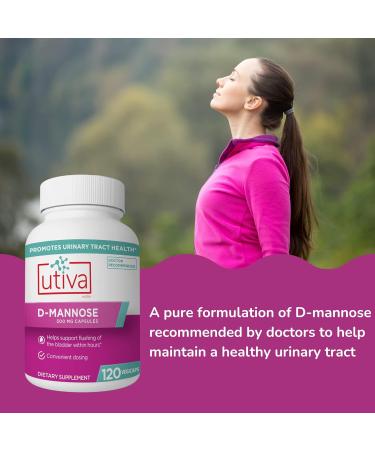 20% Bundle Utiva Cranberry PACs 30 Vegi Capsules Cranberry Supplement for Urinary Tract Health for Women and Men + Utiva D-Mannose 500mg 120 Capsules Naturally Flush The Bladder and Urinary Tract - Buy Online on GoSupps.com