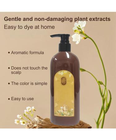 Shampooing Colorant Capillaire | Coloration Imm diate En 5 Minutes | 300ml Pigmentant Nourrissant Quotidien Adultes Usage Domestique Couleur de th noir - Buy Online on GoSupps.com