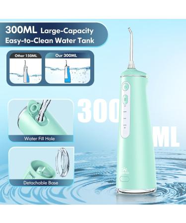 Water Flosser for Teeth - Cordless Oral Irrigator Portable Dental Cleaner with 8 Modes 7 Jets 300ml Tank - Rechargeable Braces Flosser (Green) - International Shipping Available - Buy Online on GoSupps.com