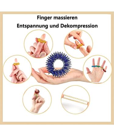 32PC Acupressure Massage Rings - Finger Spiky Sensory Rings for Adults & Kids | Pain Relief & Relaxation - Buy Online on GoSupps.com