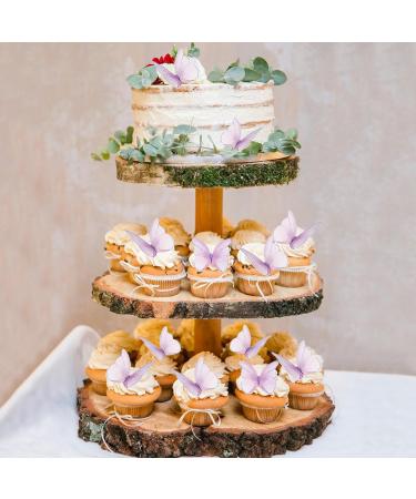 48 Edible Tortendeco Butterflies for Cakes - Purple Cake Decorations for Birthdays & Weddings | Muffin & Cake Topper - Buy Online on GoSupps.com