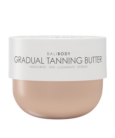 Bali Body Gradual Tanning Butter | Self Tanner Body Butter for a Natural Streak-Free Self Tan | Buildable Glow | Sunless Tanner Cruelty-Free Non-Toxic (200 ml/6.76 fl oz)