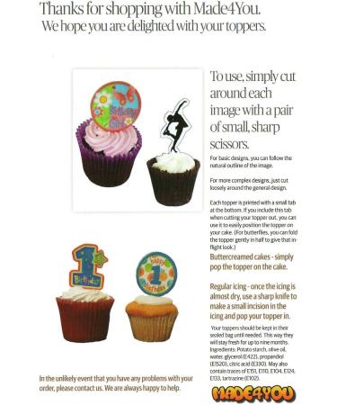 Made4You Earth Day - Edible Cupcake Toppers - Stand-up Wafer Cake Decorations (12) - Buy Online on GoSupps.com