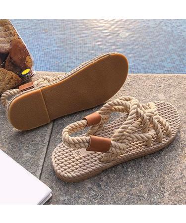 Creev Women's Braided Sandals - Casual Summer Fashion Shoes (Color B Size 39) - Stylish & Comfortable Footwear - Buy Online on GoSupps.com