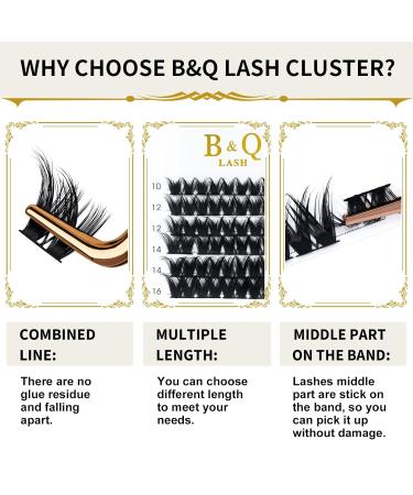 Buy 72 PCs DIY Individual Eyelashes - Reusable Wispy Fluffy Extensions for Beginners | B & Q B17 D-16mm - Buy Online on GoSupps.com