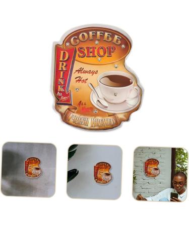 Angoily Coffee Door Sign 1pc Cafe Lighting Metal Poster Metal Decor Front Door Sign Coffee Shop Wall Art Coffee Bar Signs Cafe Wall Decor - Buy Online on GoSupps.com