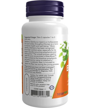 Now Foods ElderMune Immune Support - 90 Vegan Capsules for Optimal Health - Buy Online on GoSupps.com