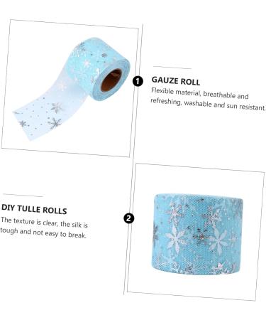 NUOBESTY 1 Roll Roll American Mesh Rolls Christmas Sto The Tulle Spool Snowflake Gauze Material Bow Tie - Buy Online on GoSupps.com