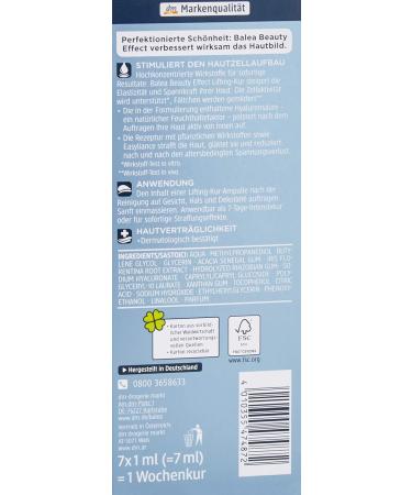 Balea Beauty Effect Lifting Kur (7x1ml) - Anti-Aging Serum | DM International Shipping - Buy Online on GoSupps.com