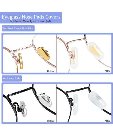 30 Pairs Glasses Nose Pads Replacement Anti-Slip Soft Silicone Eyeglass Nosepads Slip-On Anti Indentation Protective Covers for Glasses Sunglasses (Transparent) - Buy Online on GoSupps.com