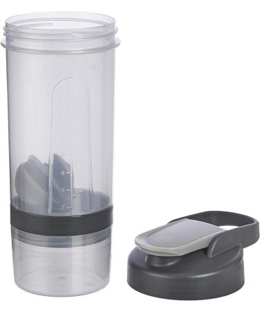 Amazon Basics 20oz Shaker Bottle with Mixer Ball - 2 Pack, Grey - Buy Online on GoSupps.com
