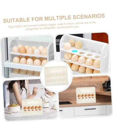 Yardenfun Egg Storage Box Egg Holder for Fridge 3- Layer Egg Storage Container Reusable Egg Holder Crisper Dog White 25.5X21.5X10CM - Buy Online on GoSupps.com