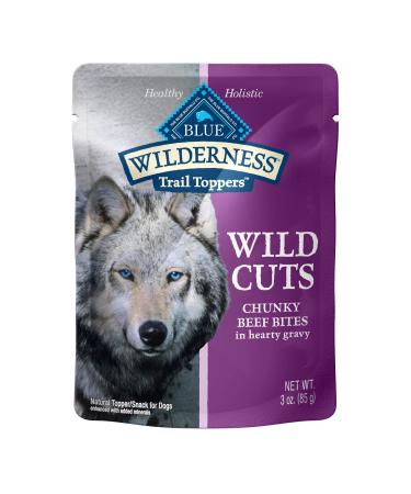 Blue Buffalo Blue Wilderness Trail Toppers Beef Wild Cuts Dog Food Topper 3 Ounce (Pack of 24)